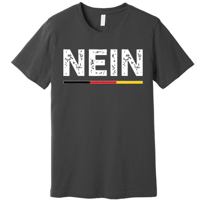 Nein German No Saying Funny Germany Vintage Premium T-Shirt