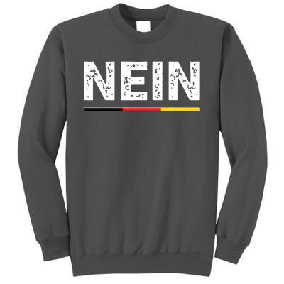 Nein German No Saying Funny Germany Vintage Tall Sweatshirt