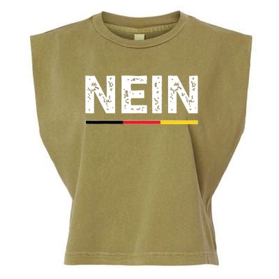 Nein German No Saying Funny Germany Vintage Garment-Dyed Women's Muscle Tee