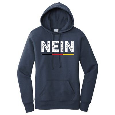 Nein German No Saying Funny Germany Vintage Women's Pullover Hoodie