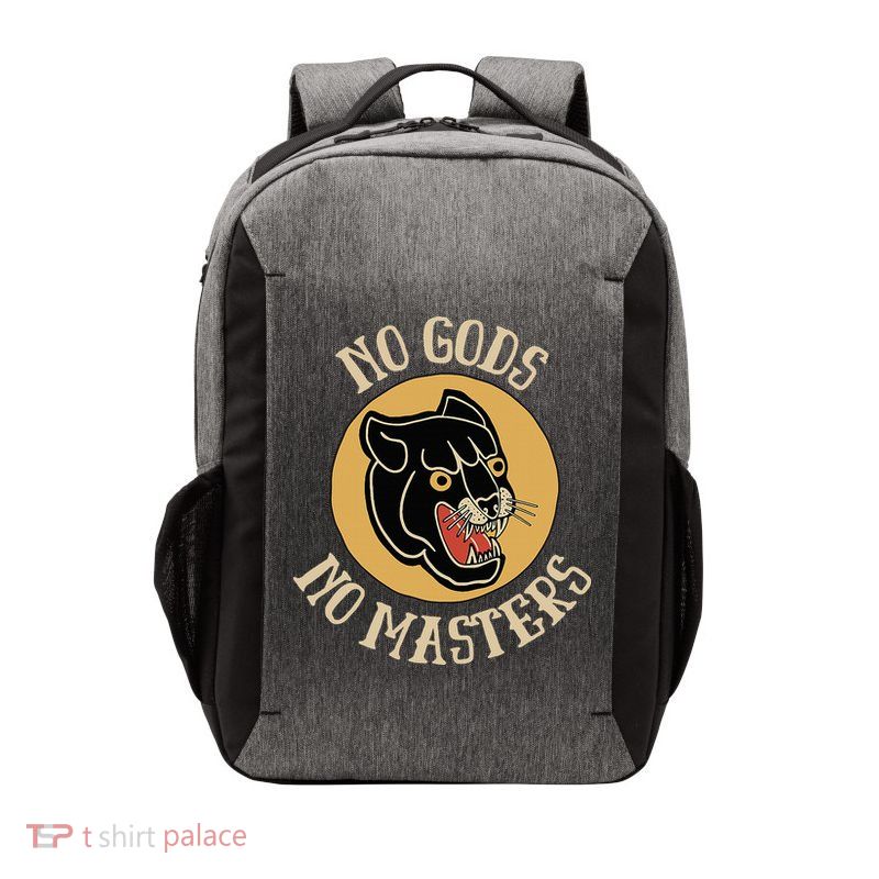 No Gods No Masters Retro Anarchist Vector Backpack