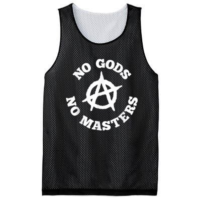 No Gods No Masters Anarchy Symbol Anarchist Atheist Mesh Reversible Basketball Jersey Tank