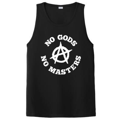 No Gods No Masters Anarchy Symbol Anarchist Atheist PosiCharge Competitor Tank