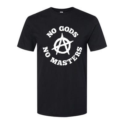 No Gods No Masters Anarchy Symbol Anarchist Atheist Softstyle CVC T-Shirt