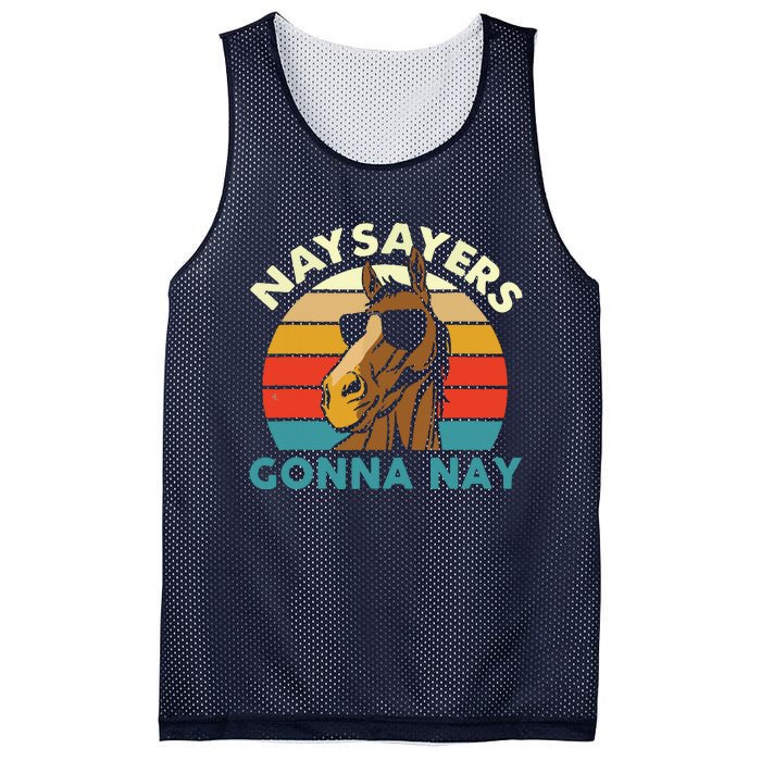 Naysayers Gonna Nay Horse Lover Equestrian Horse Rider Mesh Reversible Basketball Jersey Tank