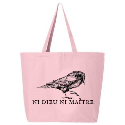 No God No Master Ni Dieu Ni Maitre Retro Crow Bird 25L Jumbo Tote