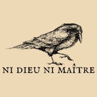 No God No Master Ni Dieu Ni Maitre Retro Crow Bird Zip Tote Bag