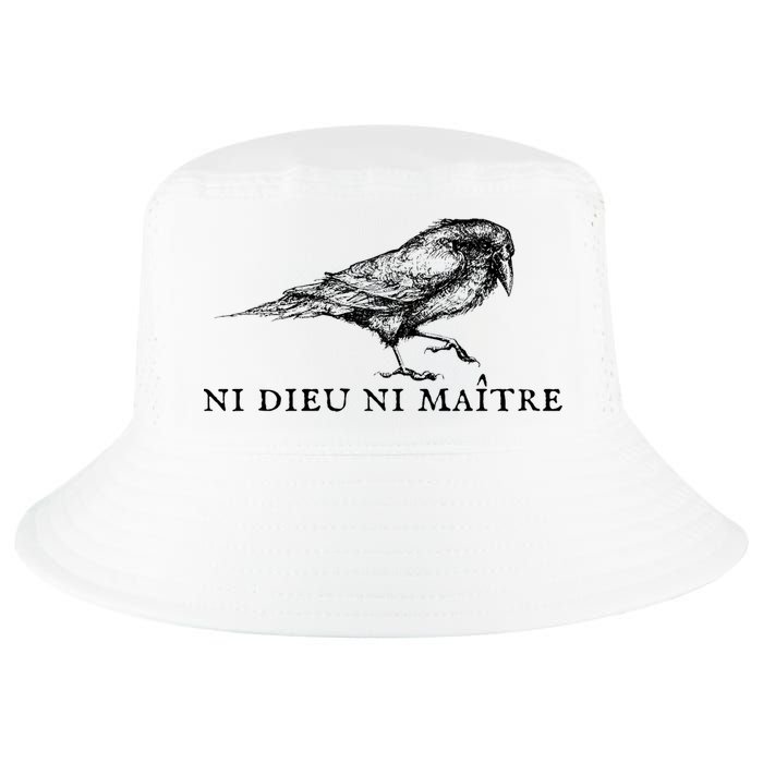 No God No Master Ni Dieu Ni Maitre Retro Crow Bird Cool Comfort Performance Bucket Hat