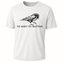No God No Master Ni Dieu Ni Maitre Retro Crow Bird Cooling Performance Crew T-Shirt
