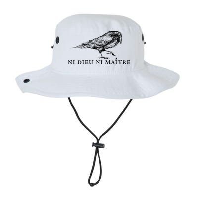 No God No Master Ni Dieu Ni Maitre Retro Crow Bird Bucket Hat