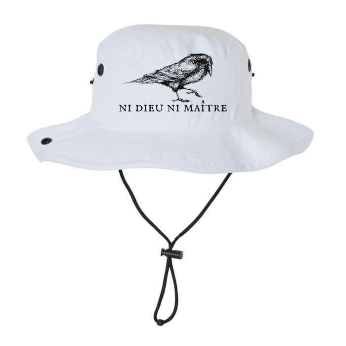 No God No Master Ni Dieu Ni Maitre Retro Crow Bird Bucket Hat