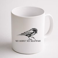 No God No Master Ni Dieu Ni Maitre Retro Crow Bird Coffee Mug