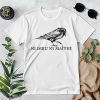 No God No Master Ni Dieu Ni Maitre Retro Crow Bird Premium T-Shirt