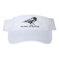No God No Master Ni Dieu Ni Maitre Retro Crow Bird Visor