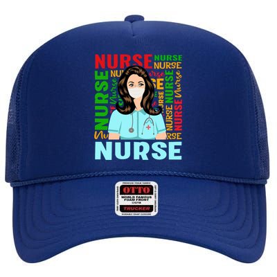 Nurse Gift High Crown Mesh Back Trucker Hat