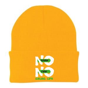 No Grain No Pain Celiac Disease Awareness Month Warrior Gift Knit Cap Winter Beanie