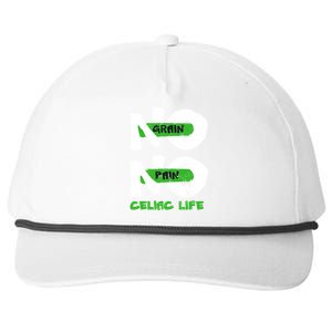 No Grain No Pain Celiac Disease Awareness Month Warrior Gift Snapback Five-Panel Rope Hat