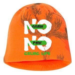 No Grain No Pain Celiac Disease Awareness Month Warrior Gift Kati - Camo Knit Beanie