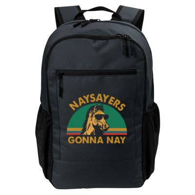 Naysayers Gonna Nay Vintage Retro Horse Lover Gift Daily Commute Backpack