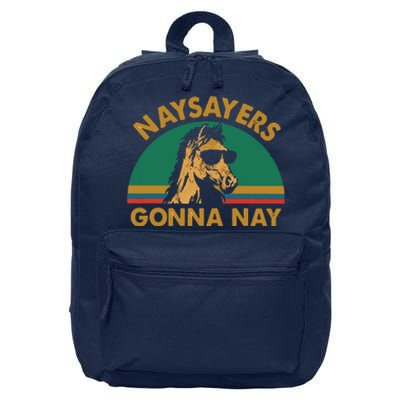 Naysayers Gonna Nay Vintage Retro Horse Lover Gift 16 in Basic Backpack