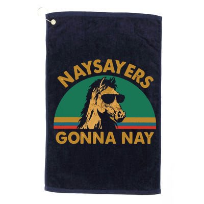 Naysayers Gonna Nay Vintage Retro Horse Lover Gift Golf Towel