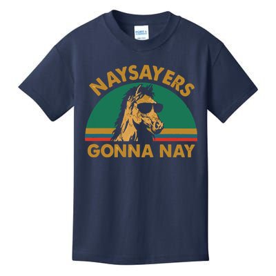 Naysayers Gonna Nay Vintage Retro Horse Lover Gift Kids T-Shirt