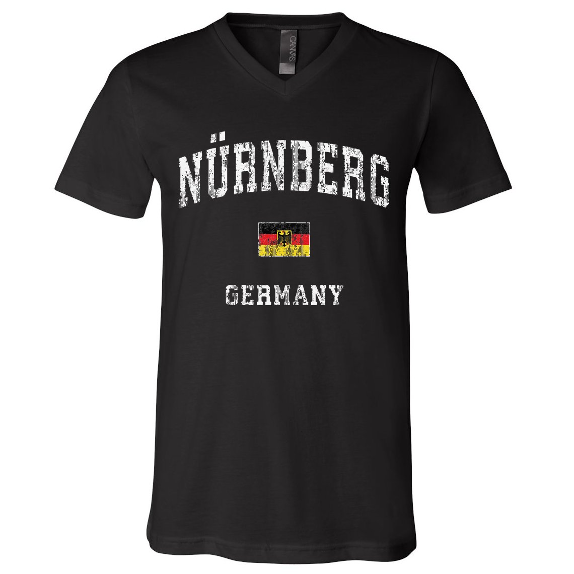 Nuremberg Germany Nurnberg Vintage Athletic Sports V-Neck T-Shirt