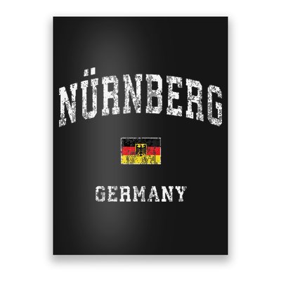 Nuremberg Germany Nurnberg Vintage Athletic Sports Poster