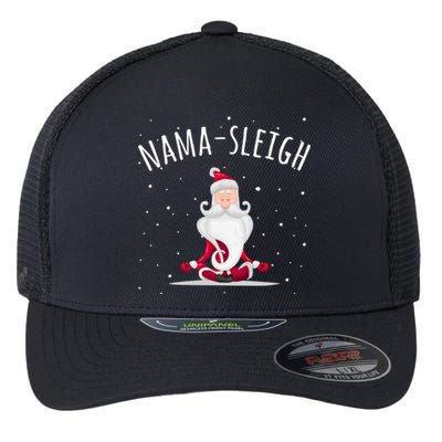 Namafunny Giftleigh Namasleigh Funny Santa Yoga Christmas Lotus Pose Gift Flexfit Unipanel Trucker Cap