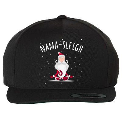 Namafunny Giftleigh Namasleigh Funny Santa Yoga Christmas Lotus Pose Gift Wool Snapback Cap