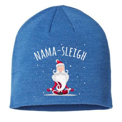 Namafunny Giftleigh Namasleigh Funny Santa Yoga Christmas Lotus Pose Gift Sustainable Beanie