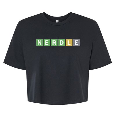 Nerdle Game Nerd Bella+Canvas Jersey Crop Tee