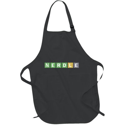 Nerdle Game Nerd Full-Length Apron With Pockets
