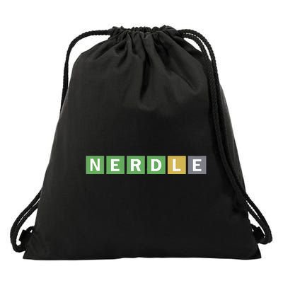 Nerdle Game Nerd Drawstring Bag
