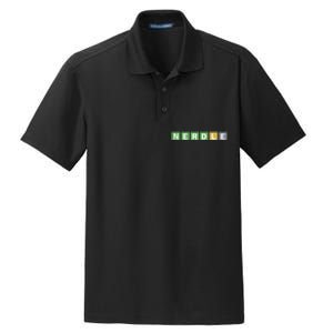 Nerdle Game Nerd Dry Zone Grid Polo