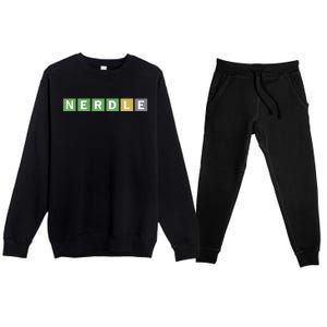 Nerdle Game Nerd Premium Crewneck Sweatsuit Set