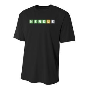 Nerdle Game Nerd Youth Performance Sprint T-Shirt