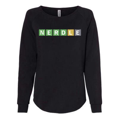 Nerdle Game Nerd Womens California Wash Sweatshirt