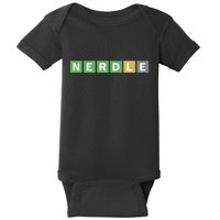 Nerdle Game Nerd Baby Bodysuit