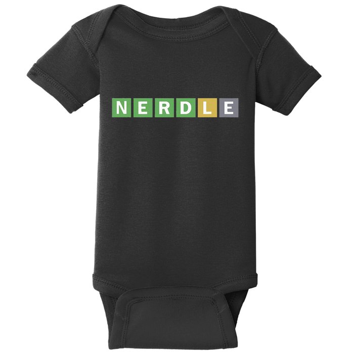 Nerdle Game Nerd Baby Bodysuit