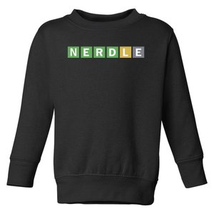 Nerdle Game Nerd Toddler Sweatshirt