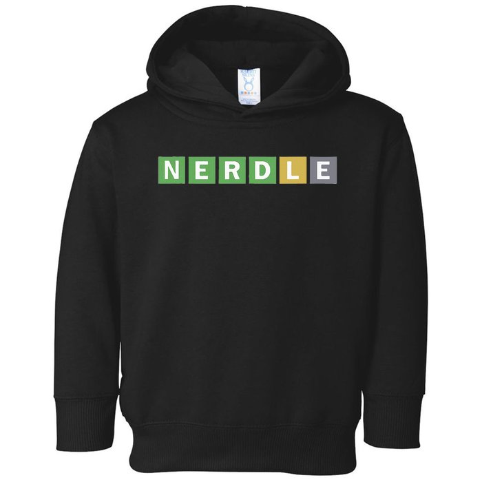 Nerdle Game Nerd Toddler Hoodie