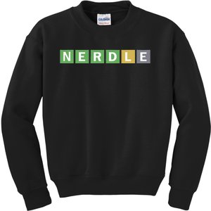 Nerdle Game Nerd Kids Sweatshirt