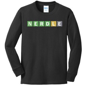 Nerdle Game Nerd Kids Long Sleeve Shirt