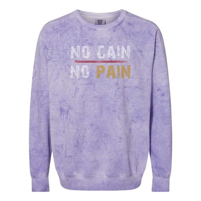 No Gain No Pain. Colorblast Crewneck Sweatshirt