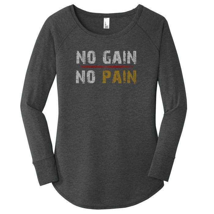 No Gain No Pain. Women's Perfect Tri Tunic Long Sleeve Shirt