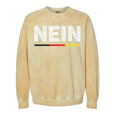 Nein German No Saying Funny Germany Colorblast Crewneck Sweatshirt