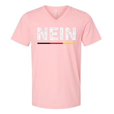 Nein German No Saying Funny Germany V-Neck T-Shirt