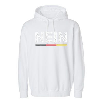 Nein German No Saying Funny Germany Garment-Dyed Fleece Hoodie