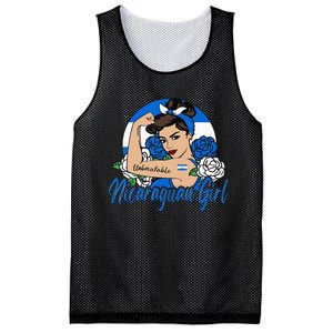 Nicaragua Girl Nicaraguan Mujer Nicaraguense Flag Mesh Reversible Basketball Jersey Tank